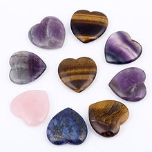 Load image into Gallery viewer, Bingcute Natural Amethyst Pocket Carved Puff Heart Pocket Stone,Healing Palm Crystal Pack of 1(1.6&quot;)
