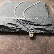 Load image into Gallery viewer, Sterling Silver 3D Petite Acorn Charm Necklace, 16&quot;
