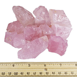 Hypnotic Gems 1 lb Bulk Rose Quartz Rough from Madagascar - Large 1" Natural Raw Stones & Fountain Rocks for Tumbling, Cabbing, Polishing, Wire Wrapping, Wicca & Reiki Crystal Healing