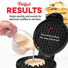 Load image into Gallery viewer, Dash DEWM8100AQ Express 8” Waffle Maker Machine for Individual Servings, Paninis, Hash browns + other on the go Breakfast, Lunch, or Snacks, with Easy Clean, Non-Stick Sides, Aqua
