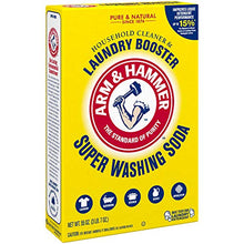 Load image into Gallery viewer, Arm &amp; Hammer Super Washing Soda Detergent Booster &amp; Household Cleaner, 55oz.
