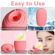 Load image into Gallery viewer, 2 Pcs Ice Roller for Face and Eye, Ice Face Roller Skin Care Gua Sha Tool, Silicone Ice Mold for Face,Facial Ice Roller Skin Care Tool for Face &amp; Eye Puffiness Relief &amp; Remove Fine Lines,Gifts for Her
