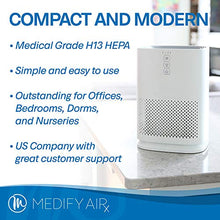 Load image into Gallery viewer, Medify MA-14W2 Medical Grade Filtration H13 HEPA Air Purifier for 200 Sq. Ft. (99.9%) Allergies, dust, Pollen, Perfect for Office, bedrooms, dorms and Nurseries - White, 2-Pack
