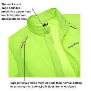 Santic Men's Cycling Skin Coat Jersey Bicycle Windproof Jacket Green