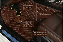 Load image into Gallery viewer, ZPXJSM Custom Making Car Floor Mats for 95% Sedan SUV Sports Car Full Coverage Cute Men Women Pads Protection Non-Slip Leather Floor Liners (Brown)
