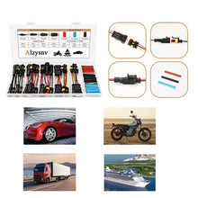Load image into Gallery viewer, Automotive Electrical Connectors kit 1/2/3/4 Pin Waterproof Electric Wire Connector plugs Battery Terminal Connectors socket 1.5mm Series Wire Harness 16 AWG Pack of 13
