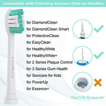 Load image into Gallery viewer, Toothbrush Replacement Heads for Philips Sonicare: Electric Toothbrush Head Compatible with Sonicare 2 Series ProtectiveClean DailyClean Plaque Control Gum 4100 5100 C2 C3 G2 HX9023 Snap-on, 10 Pack

