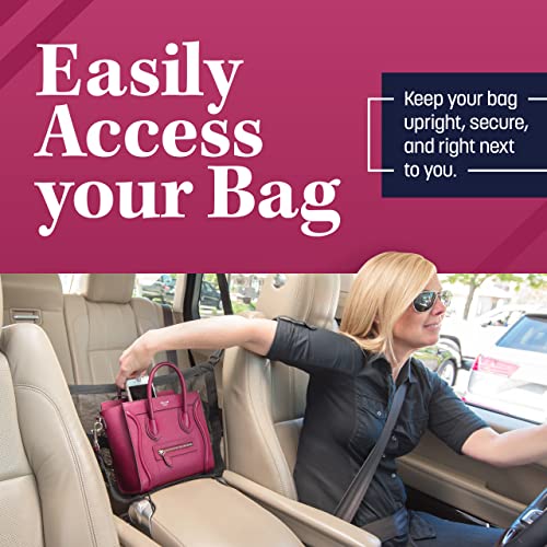 Load image into Gallery viewer, Car Cache Purse Holder for Car - Net Pocket Organizer for Handbag Storage Between Seats - Dog Car Barrier - Car Accessories for Women - Black