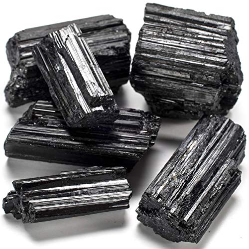 Load image into Gallery viewer, KALIFANO Crystal Starter Kit (2,000 Carats Total) - Black Tourmaline, Amethyst, Lepidolite, and Blue Kyanite (Information Cards Included)