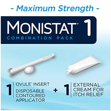 Load image into Gallery viewer, MONISTAT 1-Dose Yeast Infection Treatment For Women, 1 Ovule Insert &amp; External Itch Cream

