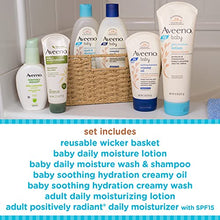 Load image into Gallery viewer, Aveeno Baby Essential Daily Care Baby &amp; Mommy Gift Set Featuring a Variety of Skin Care and Bath Products to Nourish Baby and Pamper Mom, Baby Gift for New and Expecting Moms, 7 Items

