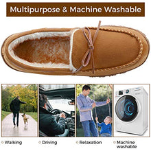 Load image into Gallery viewer, LseLom Mens Slippers Moccasin for Men Indoor/Outdoor House Slippers Microsuede Memory Foam Slip On House Shoes Beige Size 8
