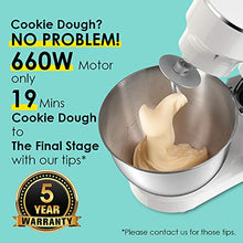 Load image into Gallery viewer, SanLidA Stand Mixer, 9.5 Qt. 10-Speed Electric Kitchen Mixer with Dishwasher-Safe Dough Hooks, Flat Beaters, Wire Whip &amp; Pouring Shield Attachments for Most Home Cooks, SM-1551, Cream White
