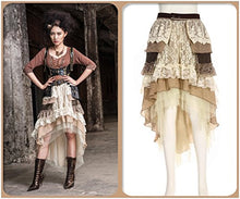 Load image into Gallery viewer, Steampunk Victorian Gothic Sexy Prom Dresses Homecoming Dresses Wedding Dresses Beige
