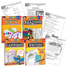 Load image into Gallery viewer, 180 Days of Practice - 3rd Grade Workbook Set - Includes 4 Assorted Third Grade Workbooks for Daily Practice in Reading, Math, Writing, and Grammar Skills
