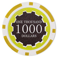 Load image into Gallery viewer, Brybelly Eclipse Poker Chips Heavyweight 14-Gram Clay Composite - Pack of 50 ($1000 Yellow)
