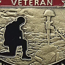 Load image into Gallery viewer, AtSKnSK US Military Challenge Coin Veteran Coin - Stand for The Flag, Kneel for The Fallen
