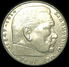 Load image into Gallery viewer, 1936-1939 Silver 2 Reichsmark
