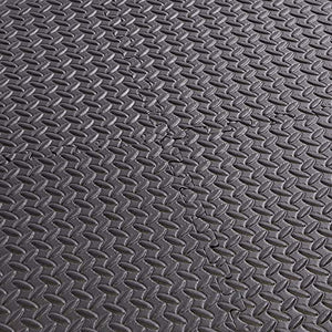 BalanceFrom Puzzle Exercise Mat with EVA Foam Interlocking Tiles (Black) (24 Peices Tiles)