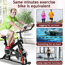 Load image into Gallery viewer, Exercise Bike Recumbent Cycle Bike Trainer Indoor Cycling Bike Stationary with LCD Display and Bottle Holder Static Spin Exercise &amp; Fitness Equipment for Home Office Cardio Workout Bike Training
