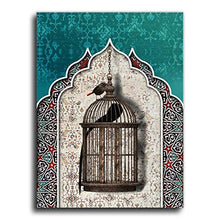Load image into Gallery viewer, Living outside of bird cages canvas wall art for Persian/Middle eastern home decoration available in multiple sizes

