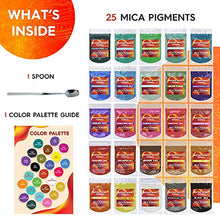Load image into Gallery viewer, Upstart Epoxy Bundle - 2&quot; Deep Pour Epoxy Resin 1.5 Gallon &amp; Mica Powder 25pc Set of Pigments
