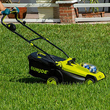 Load image into Gallery viewer, Sun Joe 24V-X2-17LM 48-Volt 17-Inch Mulching Walk-Behind Lawn Mower w/11-Gallon Grass Catcher &amp; 6-Position Height Adjustment, Included, Cordless, Kit (w/ 2X 4.0-Ah Battery and Charger)
