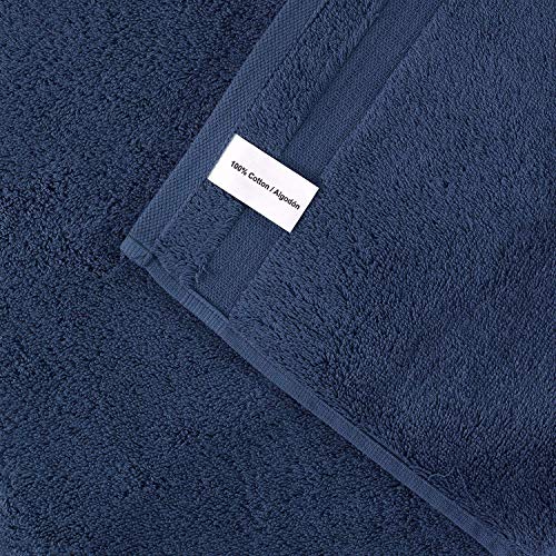 Load image into Gallery viewer, Qute Home Spa & Hotel Towels 6 Piece Towel Set, 2 Bath Towels, 2 Hand Towels, and 2 Washcloths - Navy Blue