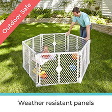 Load image into Gallery viewer, Toddleroo by North States Superyard 6 Panel Baby Play Yard/Barrier with Wall Mount Kit: Create a safe play area or extra wide baby gate anywhere. 38.5&quot; - 201&quot; wide, 18.5 ft. enclosure (26&quot; tall, Gray)

