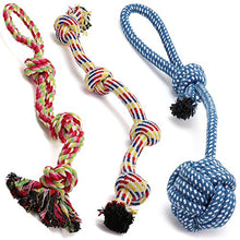 Load image into Gallery viewer, Pacific Pups Products supporting pacificpuprescue.com dog rope toys for aggressive chewers-set of 11 nearly indestructible dog toys-bonus giraffe rope toys-benefits non profit dog rescue.
