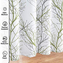Load image into Gallery viewer, Blackout Sliding Glass Door Curtain 8ft Tree Branch Print Patio Door Curtain 96inches Thermal Insulated Energy Efficient Wide Window Curtain Drapes for Bedroom Living Room Divider 1 Panel 100"w
