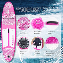 Load image into Gallery viewer, Pink Paddleboard Inflatable Paddle Board，ISUP 10'6''x32''x6'' Stand Up Paddle Board Standing Boat for Adult, Inflatable Paddle Boards for Adults 320lbs Capacity,15PSI Pressure(Pink)
