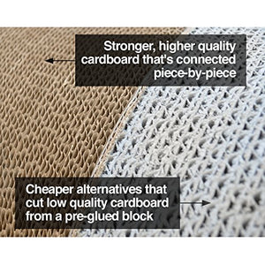 PetFusion Cat Scratcher Lounge - Walnut Brown, 1 Level (PF-CL1)