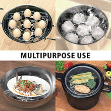Load image into Gallery viewer, Egg Steamer Rack, Packism Steaming Rack Fit 6,8Qt Instant Pot Accessories Air Fryer Ninja Foodi, Cook 18 Eggs, Stainless Steel Kitchen Trivet Stackable Steaming Holder Pressure Cooker Accessories

