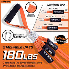 Load image into Gallery viewer, Kobra Tech The Ultimate Full-Workout Band Set Resistance Bands | Exercise Bands as Workout Equipment for Home Workouts |for Safe Workouts with Your Personal sterile Workout Equipment
