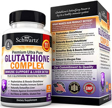 Load image into Gallery viewer, Glutathione Supplement Liver Detox with Quercetin Vitamin C Milk Thistle Alpha Lipoic Acid Liver Supplement &amp; Immune Support Pills - Natural Immunity Defense Health Formula &amp; Liver Cleanse 500mg 60ct

