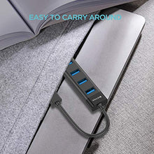 Load image into Gallery viewer, 4-Port USB 3.0 Hub, KEYMOX Compact Size Data USB Hub for MacBook, Mac Pro, Mac Mini, iMac, Surface Pro, XPS, PC, Flash Drive, Mobile HDD (Charging Not Supported)
