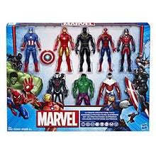 Load image into Gallery viewer, Marvel Avengers Action Figures - Iron Man, Hulk, Black Panther, Captain America, Spider Man, Ant Man, War Machine &amp; Falcon! (8 Action Figures)
