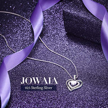 Load image into Gallery viewer, Necklace for Women Mother’s Day Gifts Sterling Silver Necklaces Birthstone Necklace for Women Forever Love Heart Necklace Pendant Purple June Birthstone Jewelry Anniversary Valentines Day Gifts Birthday Gifts for Mom Wife Girls Her Grandma

