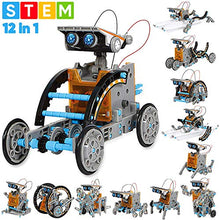 Load image into Gallery viewer, Sillbird Bundle – 2 Items STEM 12-in-1 Science Education Solar Robot Toys, 4-in-1 Solar Science Robot kit for Kids - Space Moon Exploration Fleet Toys kit
