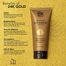 Load image into Gallery viewer, Dr. Wellness 24K Gold Peel Off Face Mask, Blackhead Remover, Pore Minimizer, Revitalizing and Brightening Face Mask - 6 Oz Squeeze Bottle
