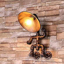 Load image into Gallery viewer, Wen long shop Industrial Vintage Wall Lights Fitting Lamp Water Pipe Wall Sconces Fixture for Home Decor Pub Cafe Hotel Steampunk Style (Rust)
