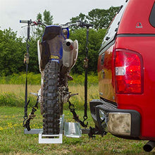 Load image into Gallery viewer, Black Widow Hitch-Mounted Aluminum Motorcycle Carrier - 400 lb. Capacity
