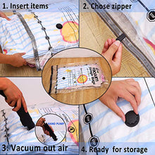 Load image into Gallery viewer, 8 Jumbo Clothing Storage Bags Vacuum (40"x30") Space Sealer Bags Saver for Comforters Clothes Blankets Travel &amp; Home 80% More Space Saver Hand Pump Included
