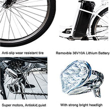 Load image into Gallery viewer, Nakto 250W Shimano 6-Speed Gear Electric Bicycle with 36V10Ah Lithium Battery

