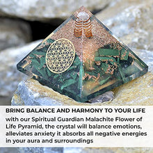 Load image into Gallery viewer, Orgonite Crystal Malachite Pyramid – Positive Energy Crystals Promote E-Energy Protection and Chakra Healing to Enhance Spiritual Growth and Visionary Powers
