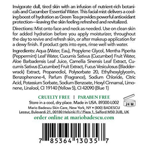 Mario Badescu Facial Spray Herbs/Rosewater and Cucumber/Green Tea, 4 Fl Oz (Pack of 2)
