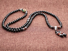 Load image into Gallery viewer, COAI Multilayer Red Tiger Eye and Obsidian Malas Prayer Beads Bracelet
