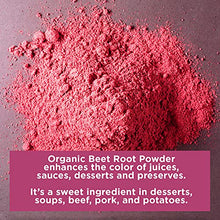 Load image into Gallery viewer, HQOExpress Organic Beetroot Powder - Organic Superfood - Nitric Oxide Booster - Non-GMO - Kosher - Sustainably Grown - 34oz Chef Jar
