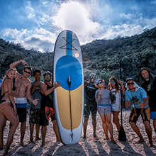 Load image into Gallery viewer, Blue Water Toys Inflatable Crossover Stand Up Paddle Board/Kayak Kit - Pump, Backpack, Coil Leash, Paddles, Detachable Seat, SUP 300 Pound Limit, 10 Feet by 32 Inches
